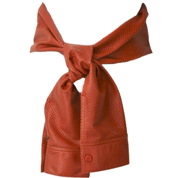 RARE NWT Cedric Charlier perforated leather belt bag